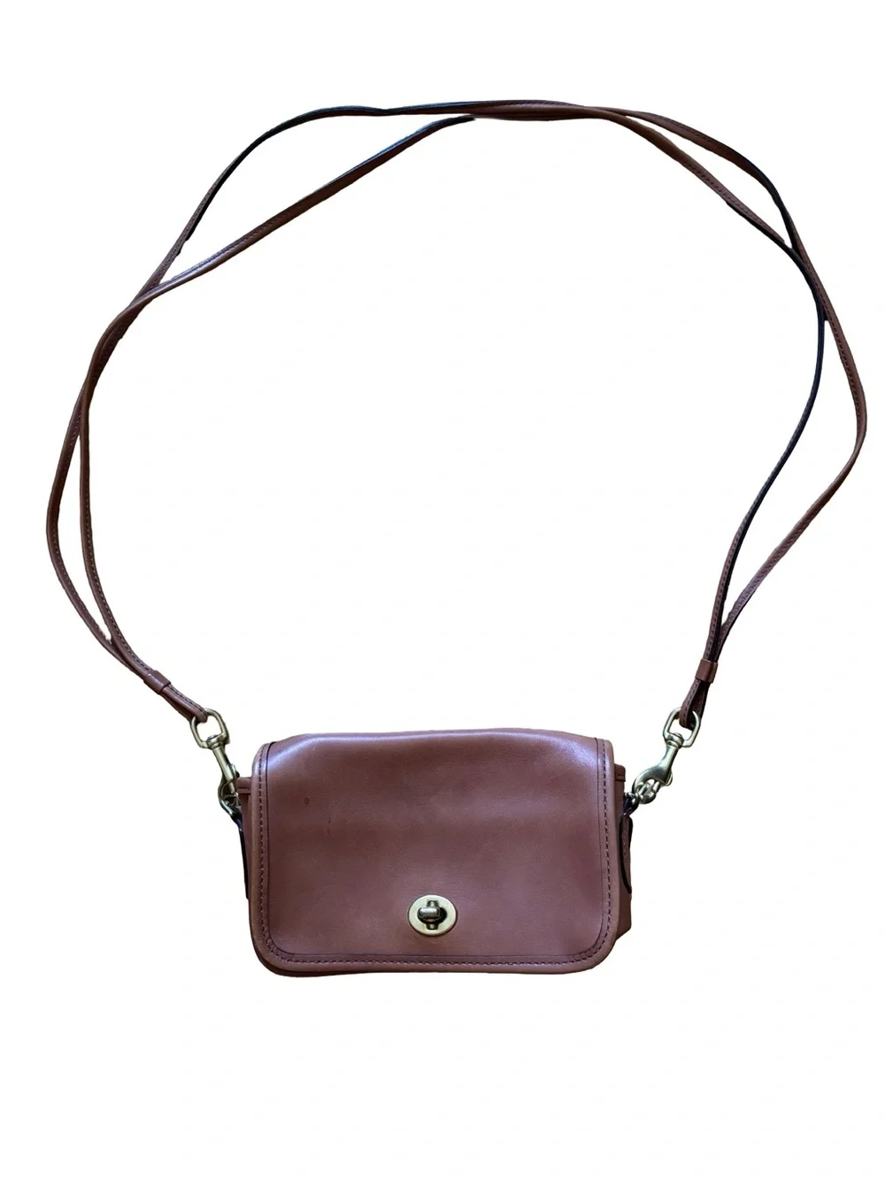 Vintage Coach 17994 British Tan Glove Tanned Leather Crossbody Dinky